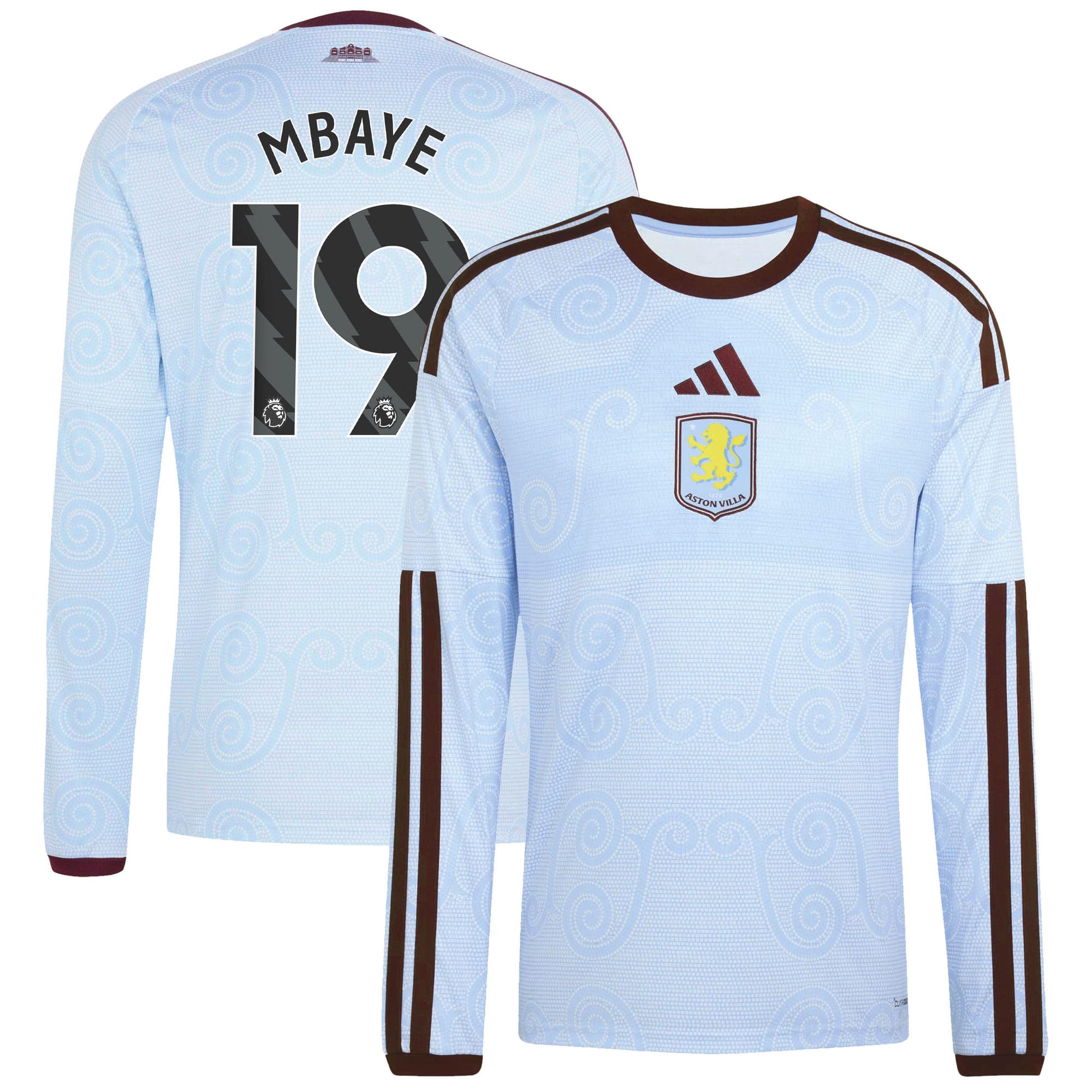 Camiseta adidas de la 3ª equipación del Aston Villa 2026-27 - Manga larga con dorsal Mbaye 19