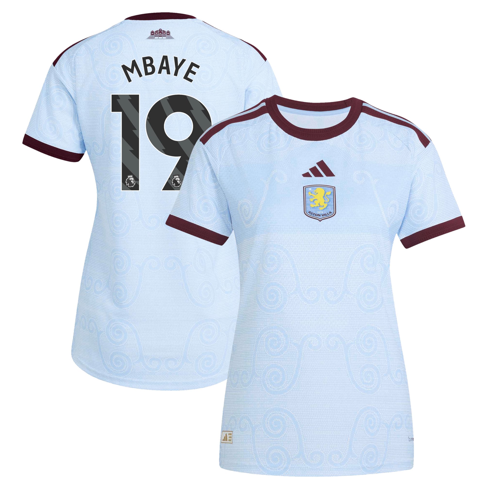 Camiseta adidas Autentica de la 3ª equipación del Aston Villa 2026-27 - Mujer con dorsal Mbaye 19