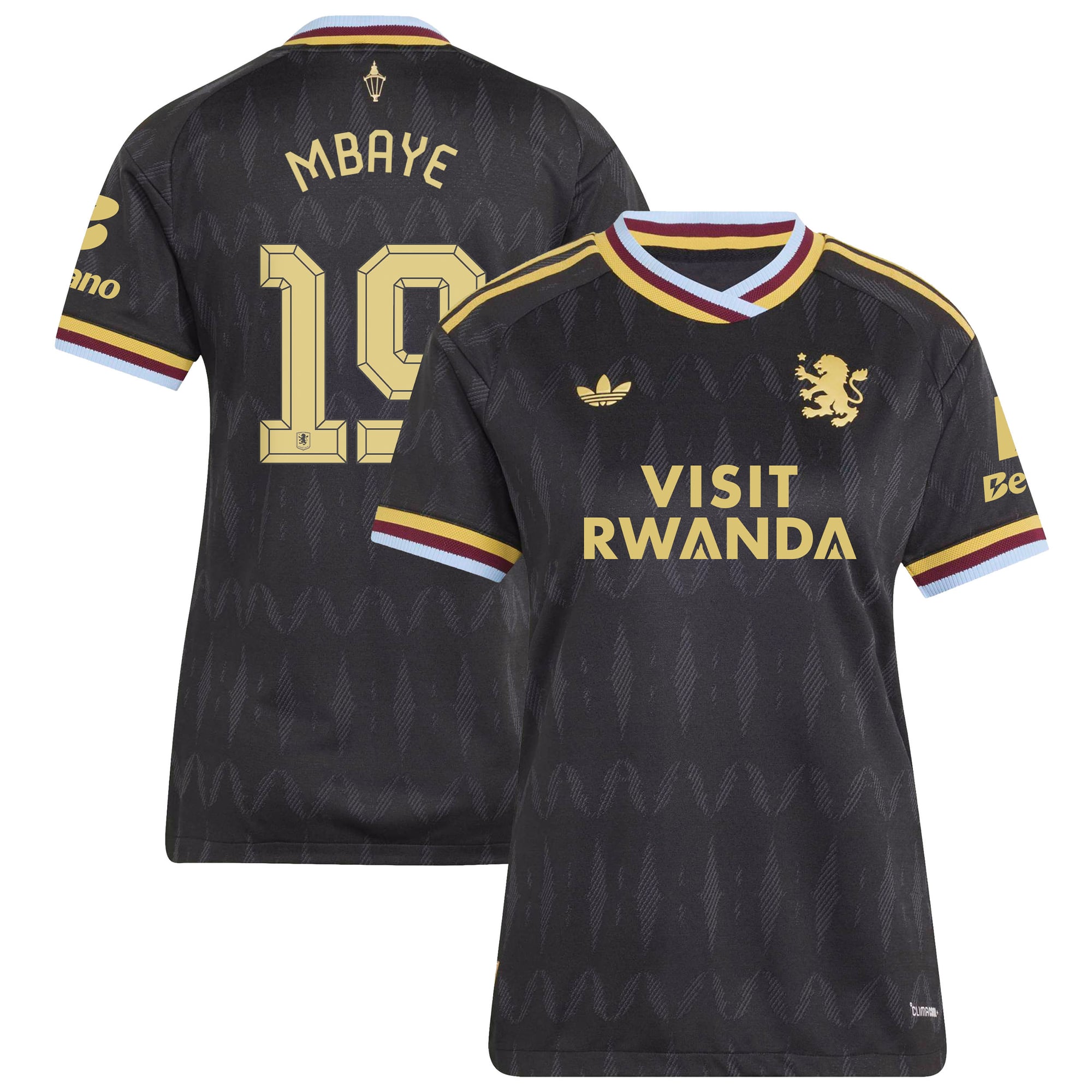 Aston Villa 2026-27 adidas Auswärtstrikot Authentic - Damen mit Aufdruck Pokal Mbaye 19