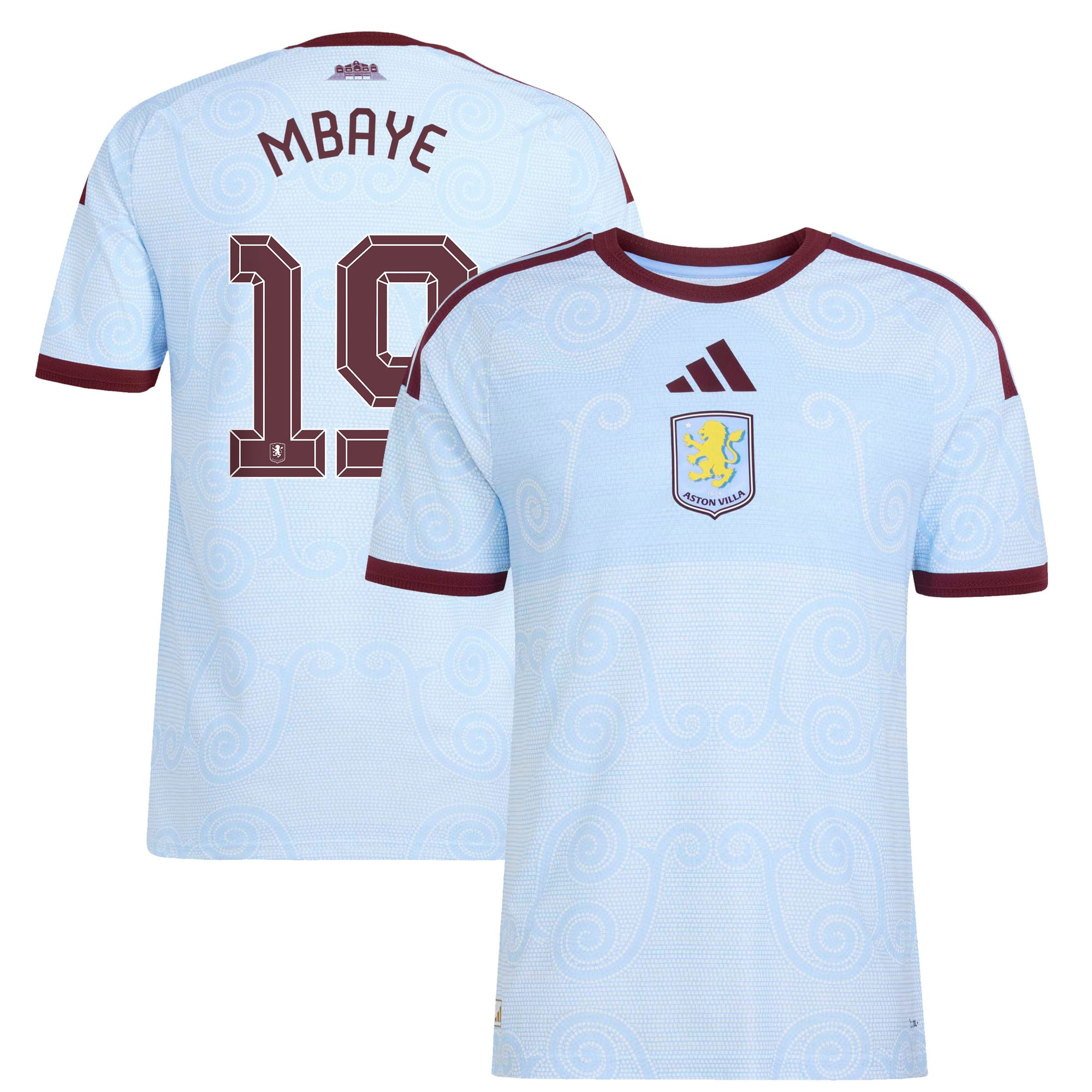 Aston Villa 2026-27 adidas Drittes Trikot Authentic mit Aufdruck Pokal Mbaye 19