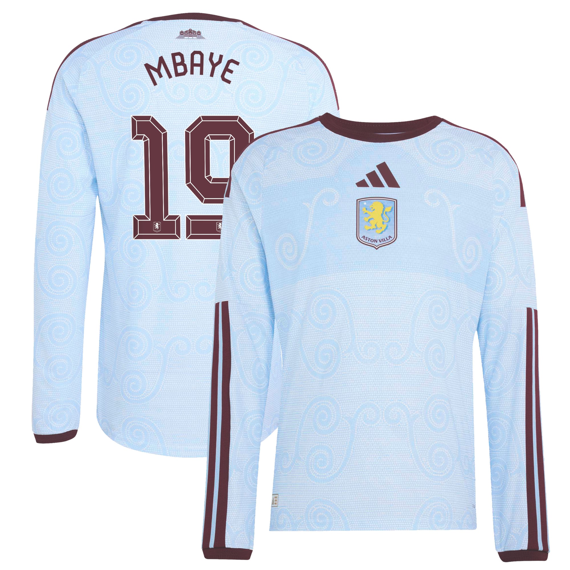 Aston Villa 2026-27 adidas Drittes Trikot Authentic - Langarm mit Aufdruck Pokal Mbaye 19
