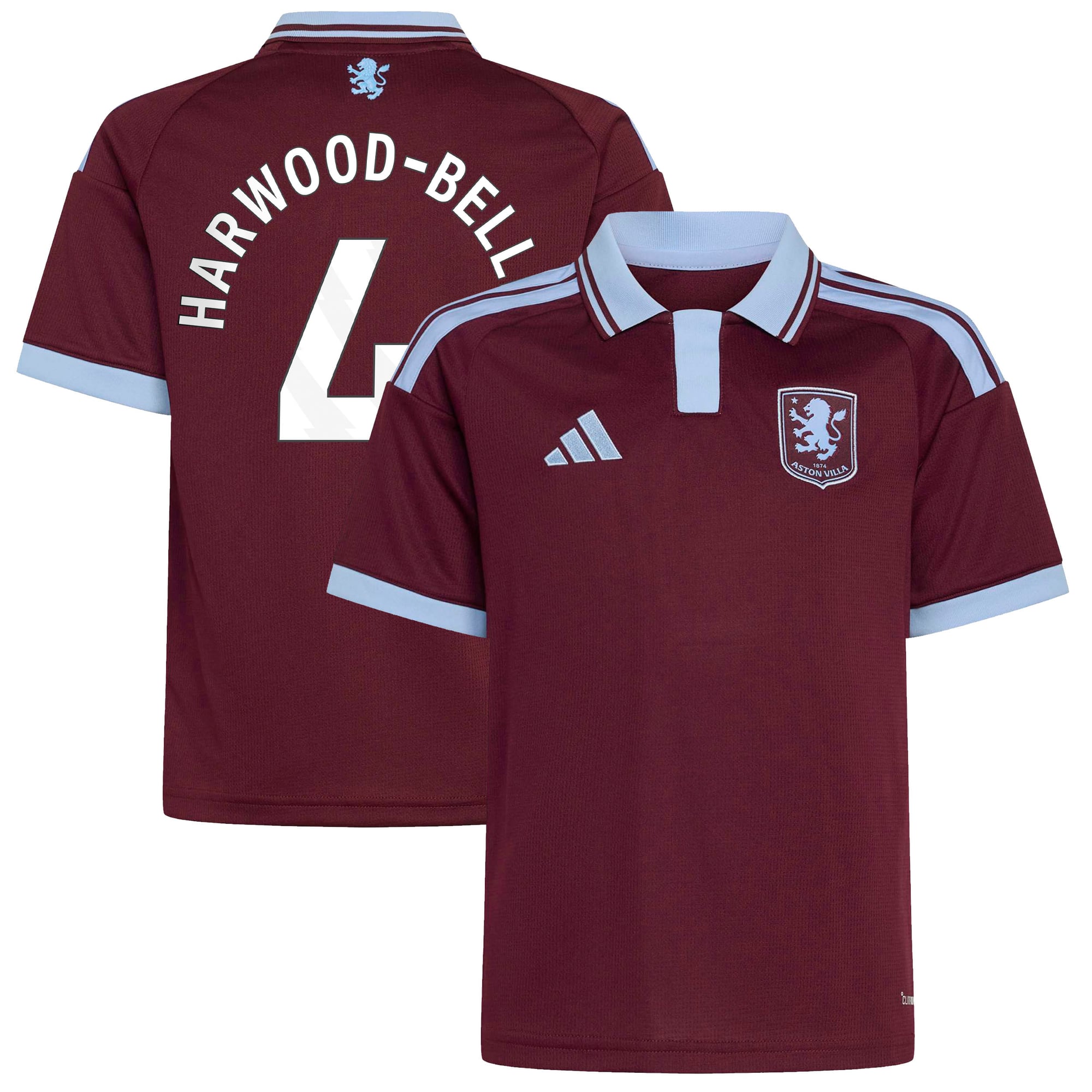 Camiseta adidas de la 1ª equipación del Aston Villa 2026-27 - Niños con dorsal Harwood-Bellis 4