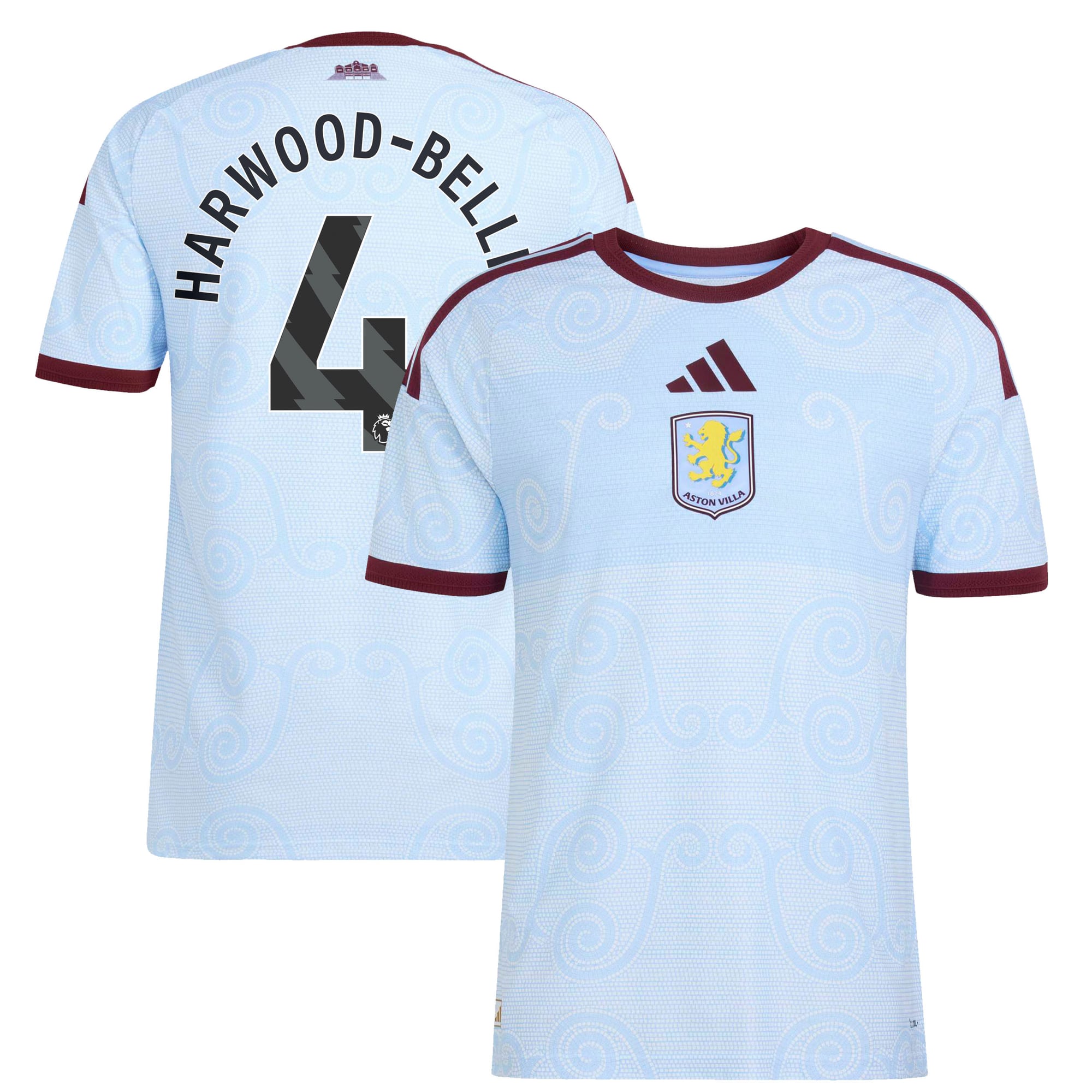 Camiseta adidas Autentica de la 3ª equipación del Aston Villa 2026-27 con dorsal Harwood-Bellis 4