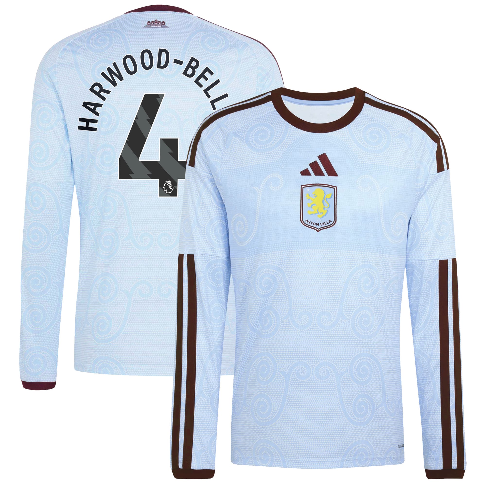 Camiseta adidas de la 3ª equipación del Aston Villa 2026-27 - Manga larga con dorsal Harwood-Bellis 4