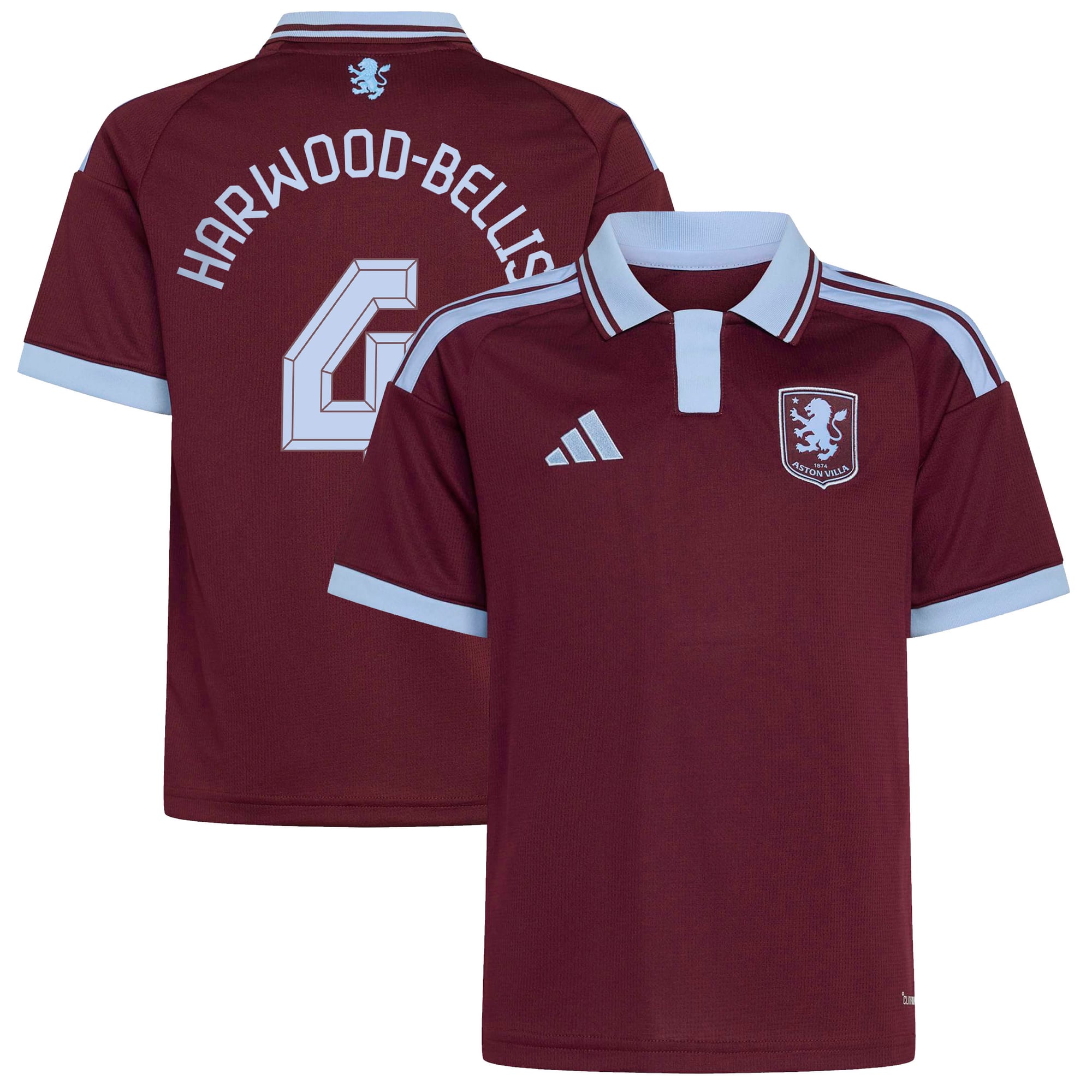 Aston Villa 2026-27 adidas Heimtrikot - Kinder mit Aufdruck Pokal Harwood-Bellis 4