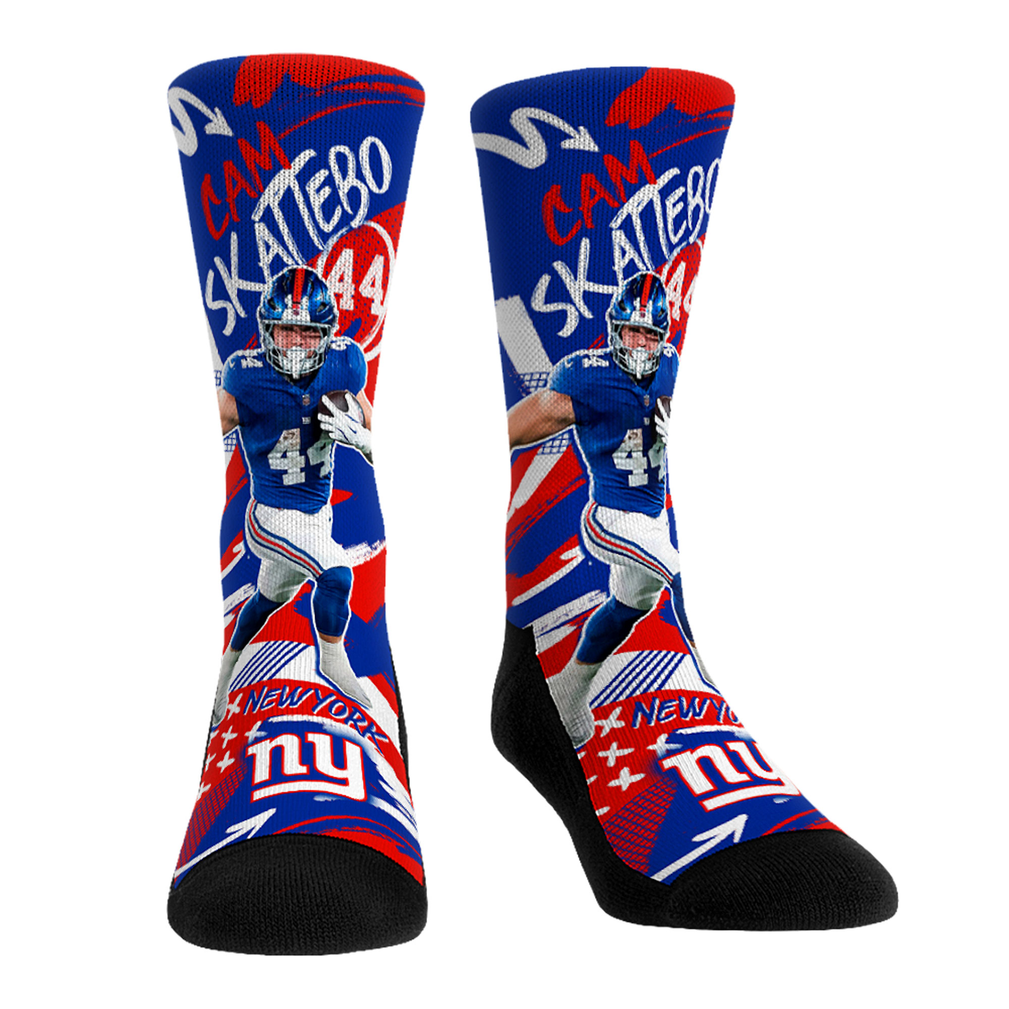 Unisex Rock Em Cam Skattebo New York Giants Playmaker Crew Socks
