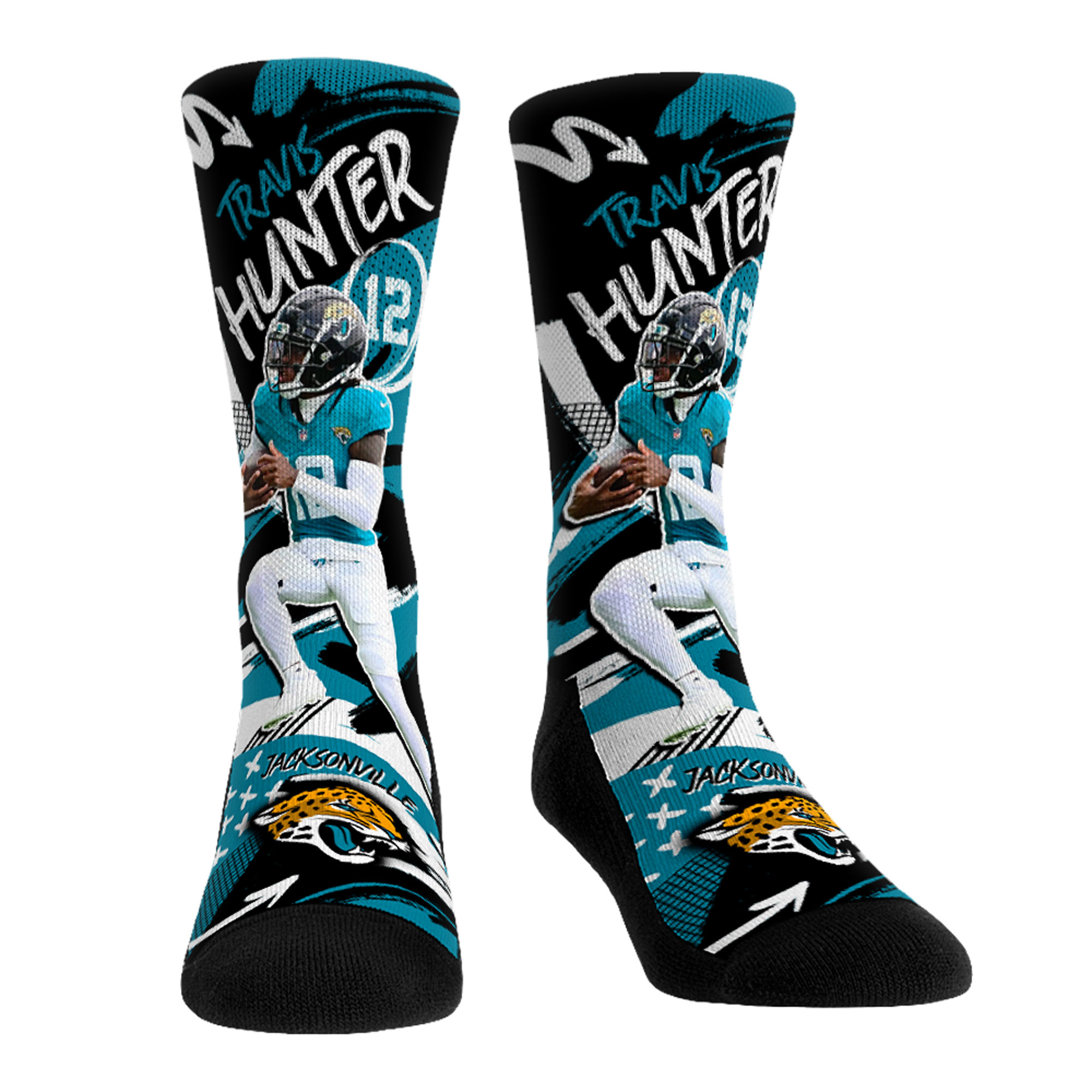 Unisex Rock Em Travis Hunter Jacksonville Jaguars Playmaker Crew Socks