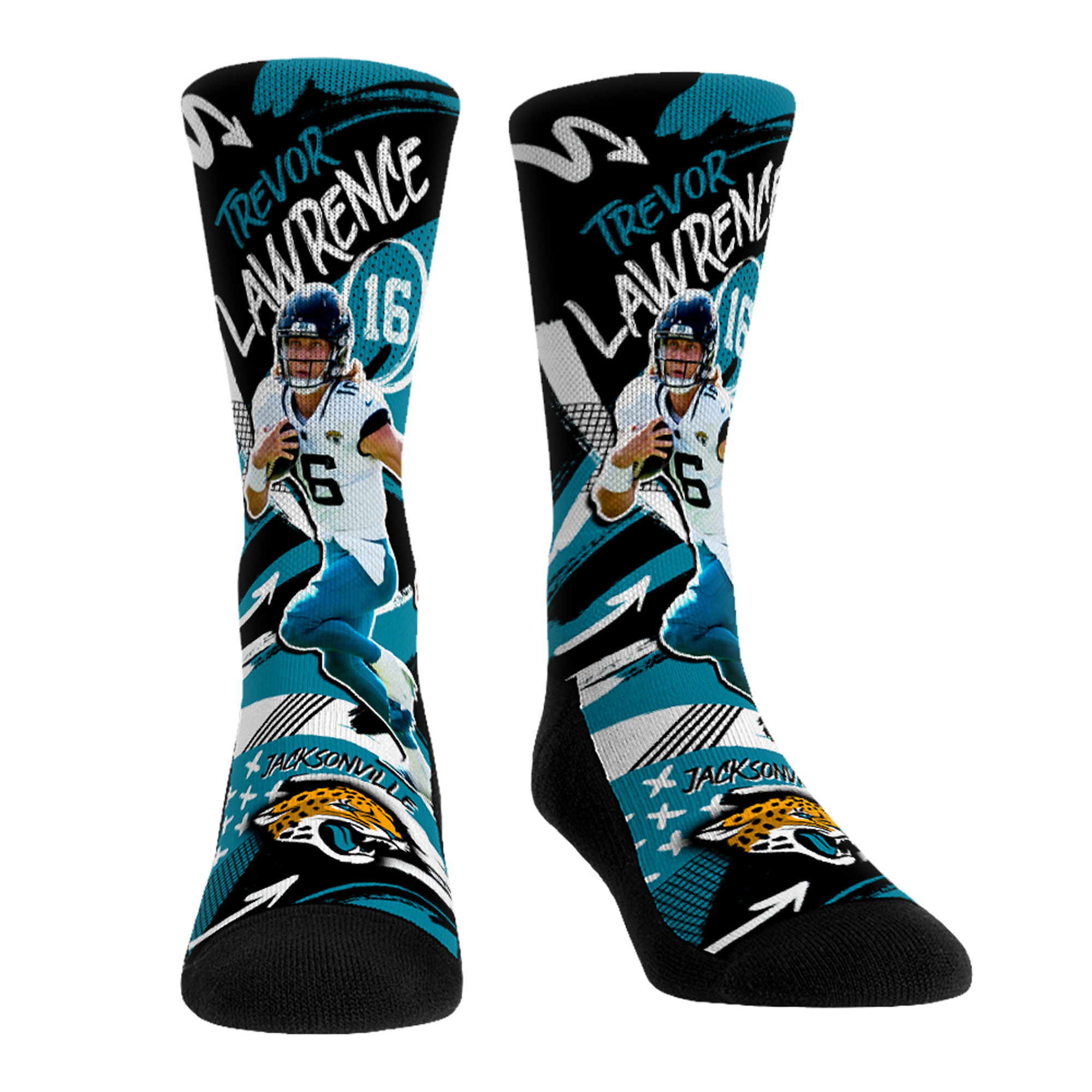 Unisex Rock Em Trevor Lawrence Jacksonville Jaguars Playmaker Crew Socks