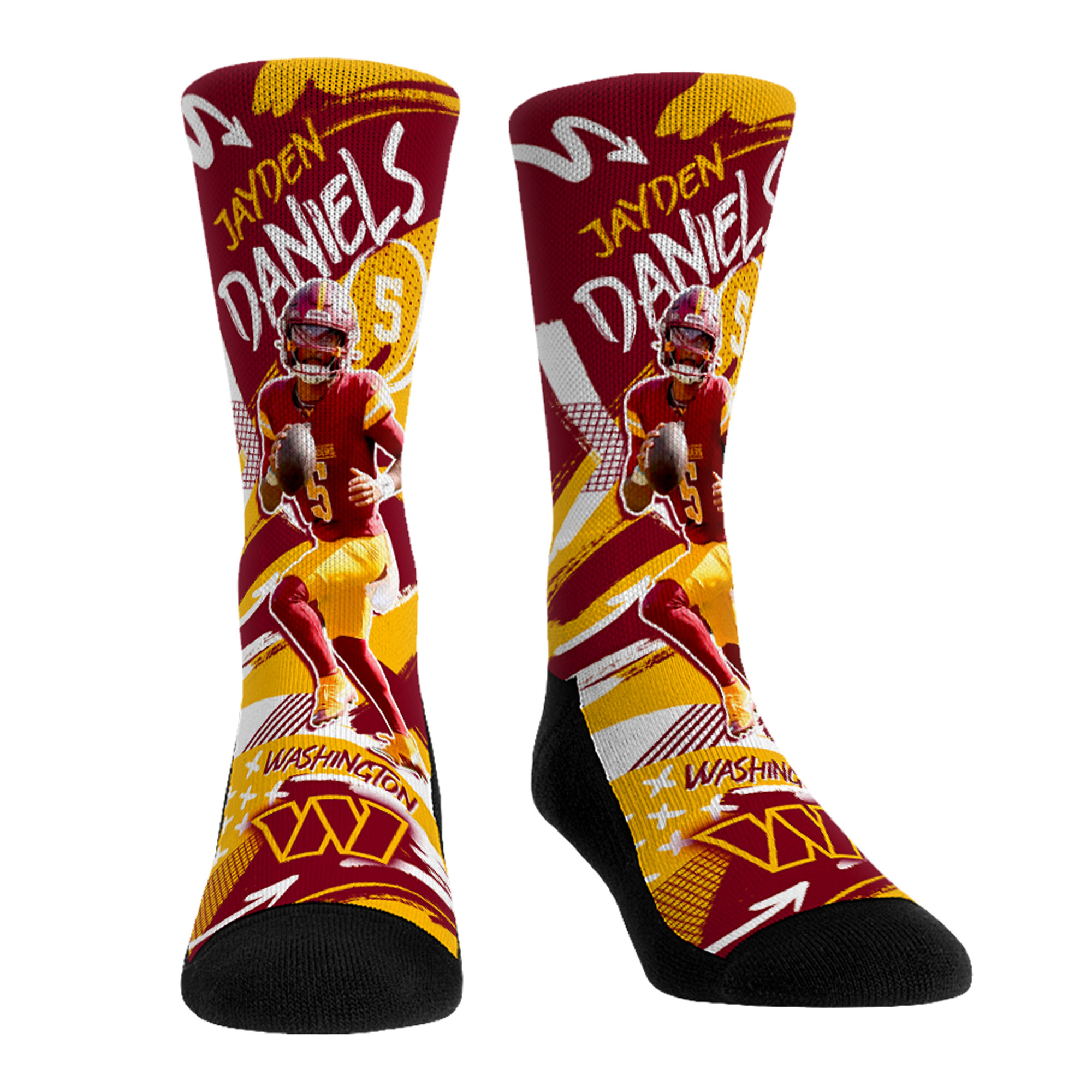 Unisex Rock Em Jayden Daniels Washington Commanders Playmaker Crew Socks