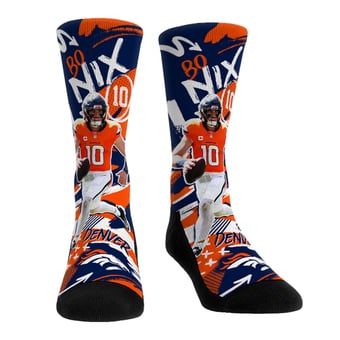 Unisex Rock Em Bo Nix Denver Broncos Playmaker Crew Socks