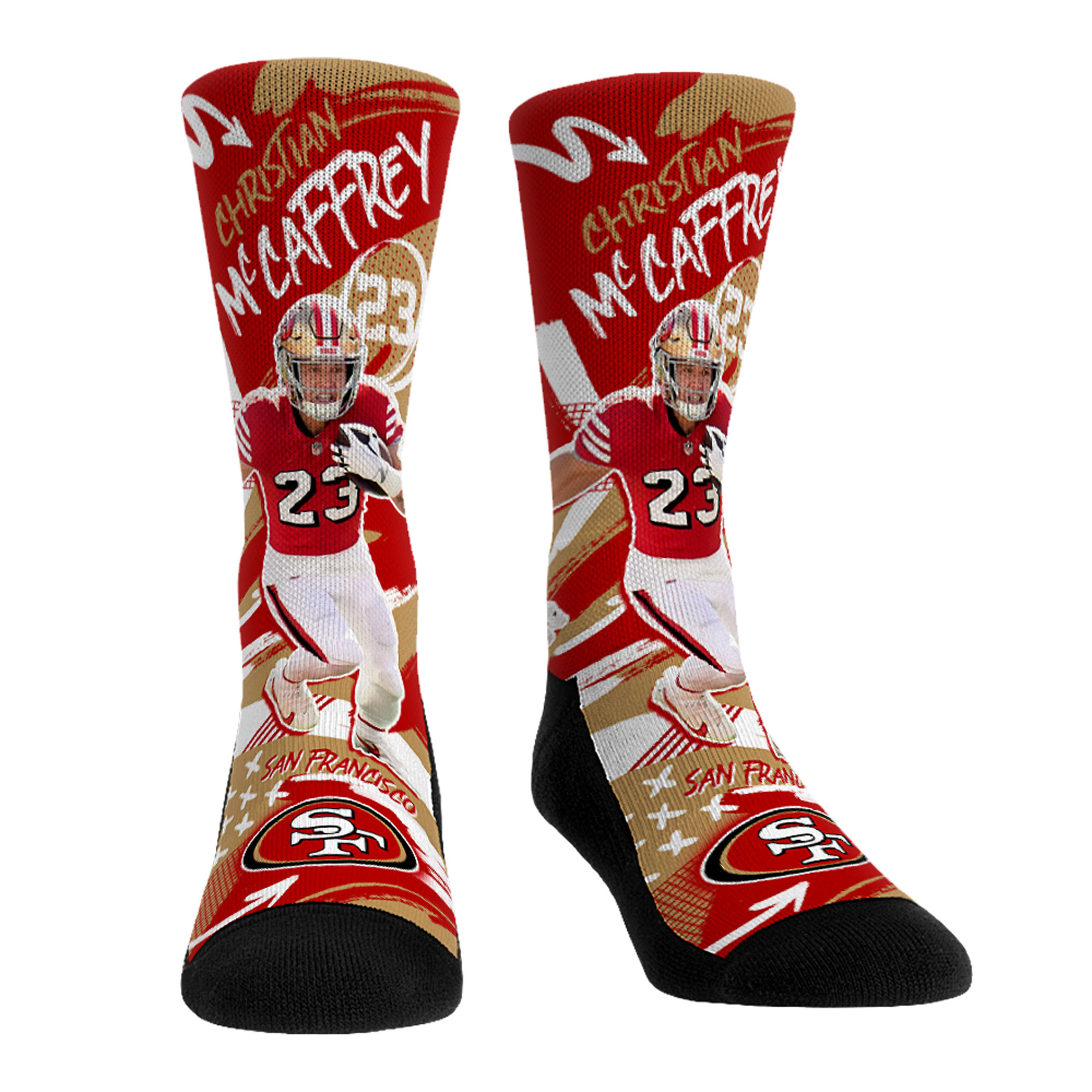 Unisex Rock Em Christian McCaffrey San Francisco 49ers Playmaker Crew Socks