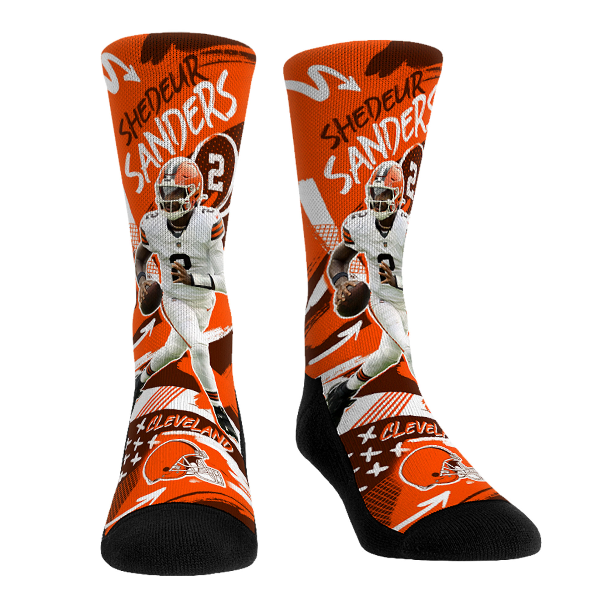 Unisex Rock Em Shedeur Sanders Cleveland Browns Playmaker Crew Socks
