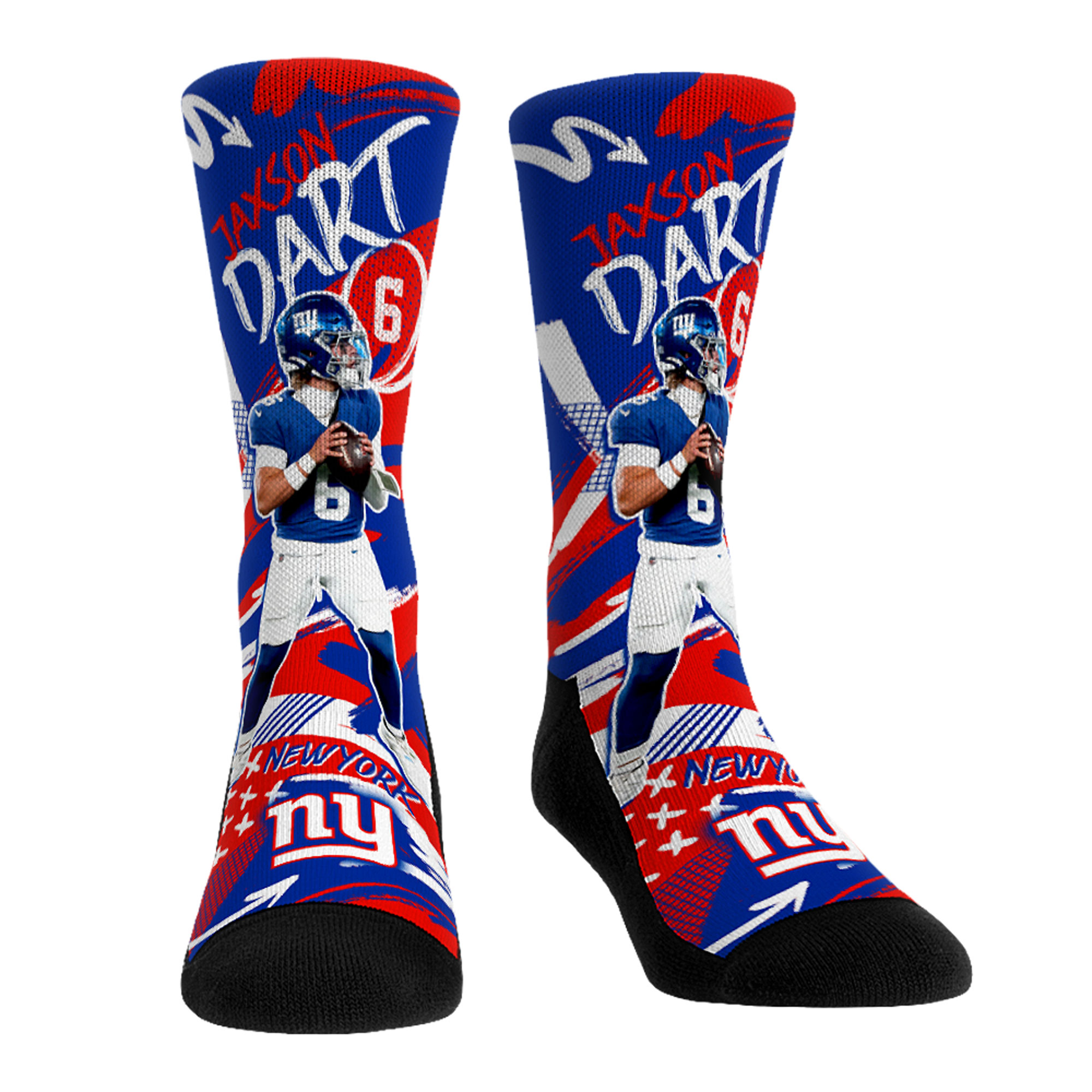 Unisex Rock Em Jaxson Dart New York Giants Playmaker Crew Socks
