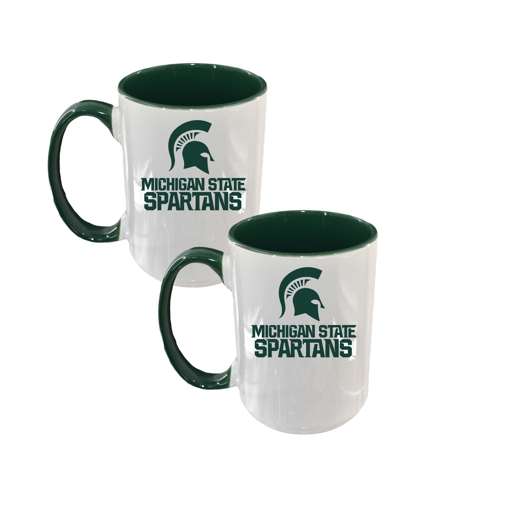 The Memory Company Michigan State Spartans Two-Piece 15oz. Logo Coffee Mug Set