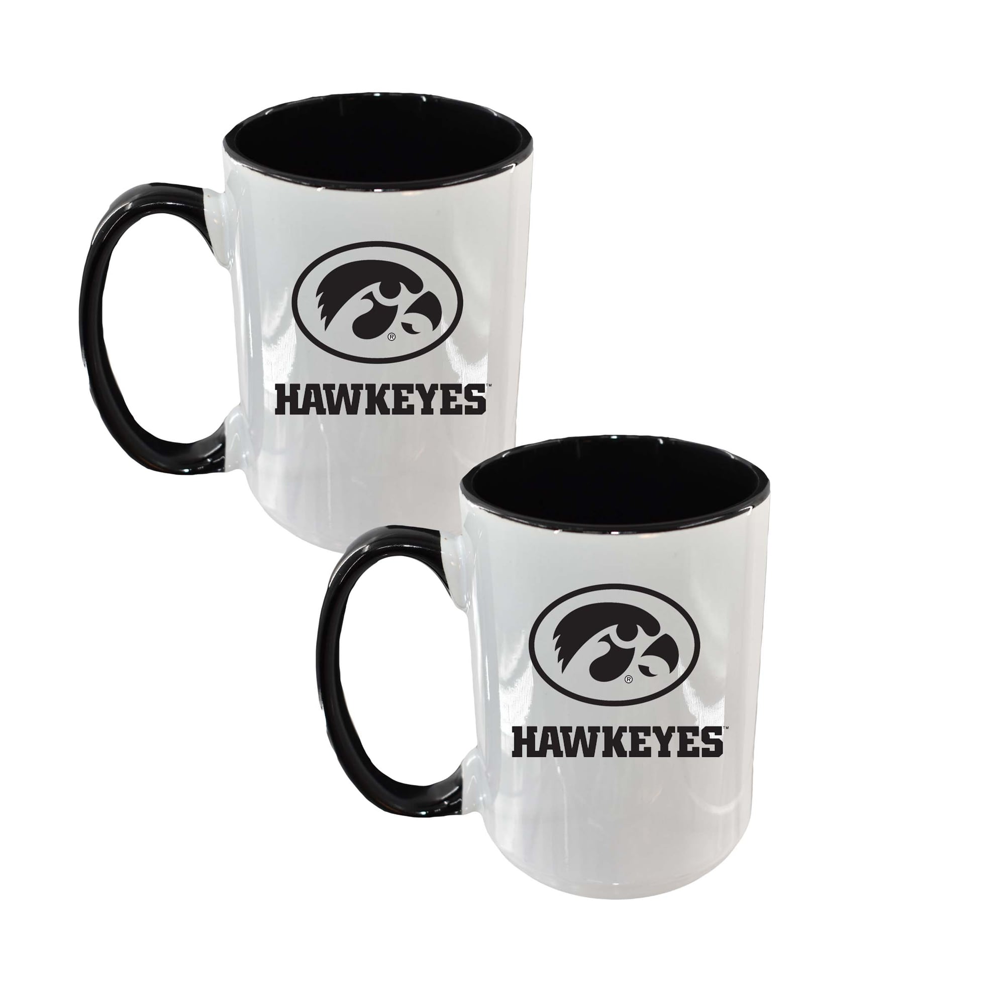 The Memory Company Iowa Hawkeyes Two-Piece 15oz. Logo Coffee Mug Set