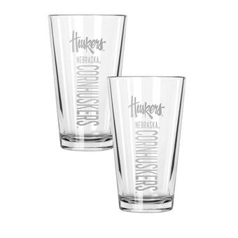 The Memory Company Nebraska Huskers Two-Piece 16oz. Pinnacle Pint Glass Set