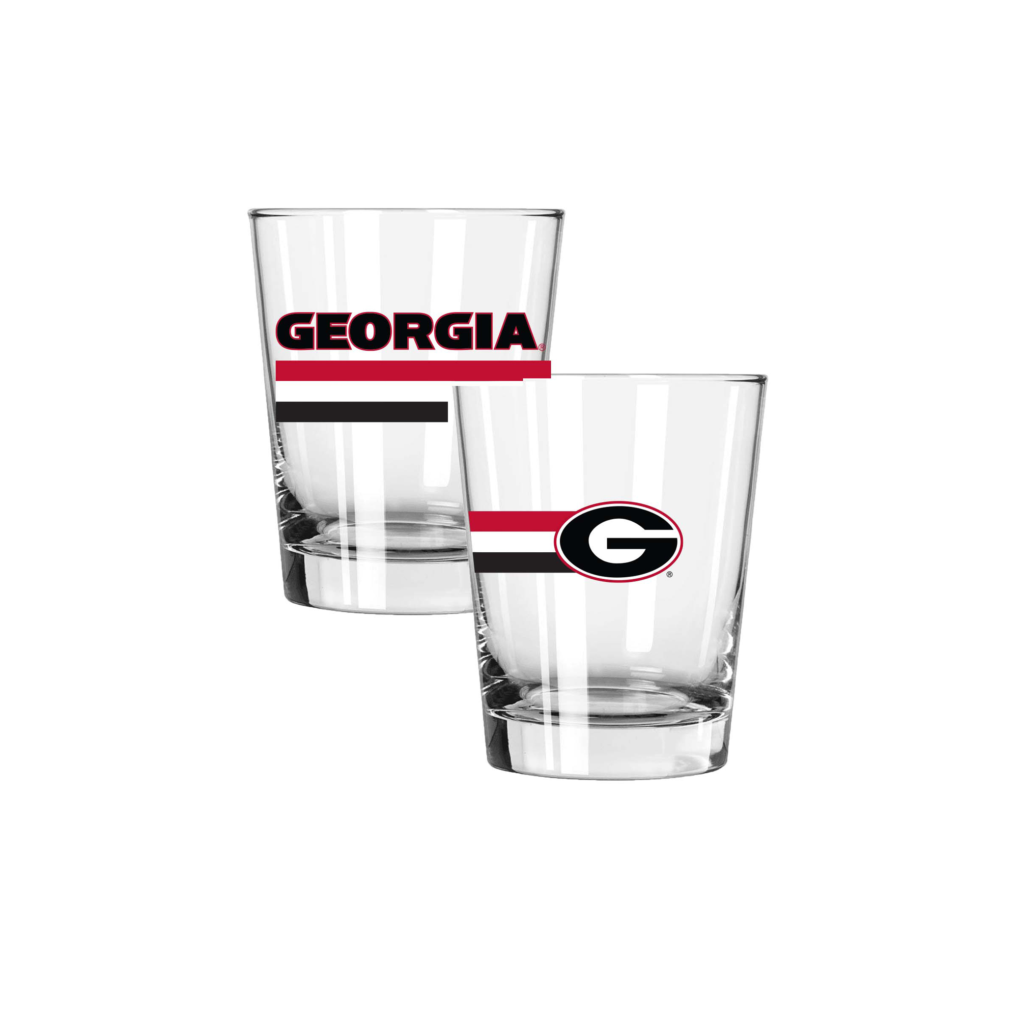 The Memory Company Georgia Bulldogs Two-Piece 15oz. Big Stripes Double Old Fashioned Glass Set The Memory Company Georgia Bulldogs Two-Piece 15oz. Big Stripes Double Old Fashioned Glass Set