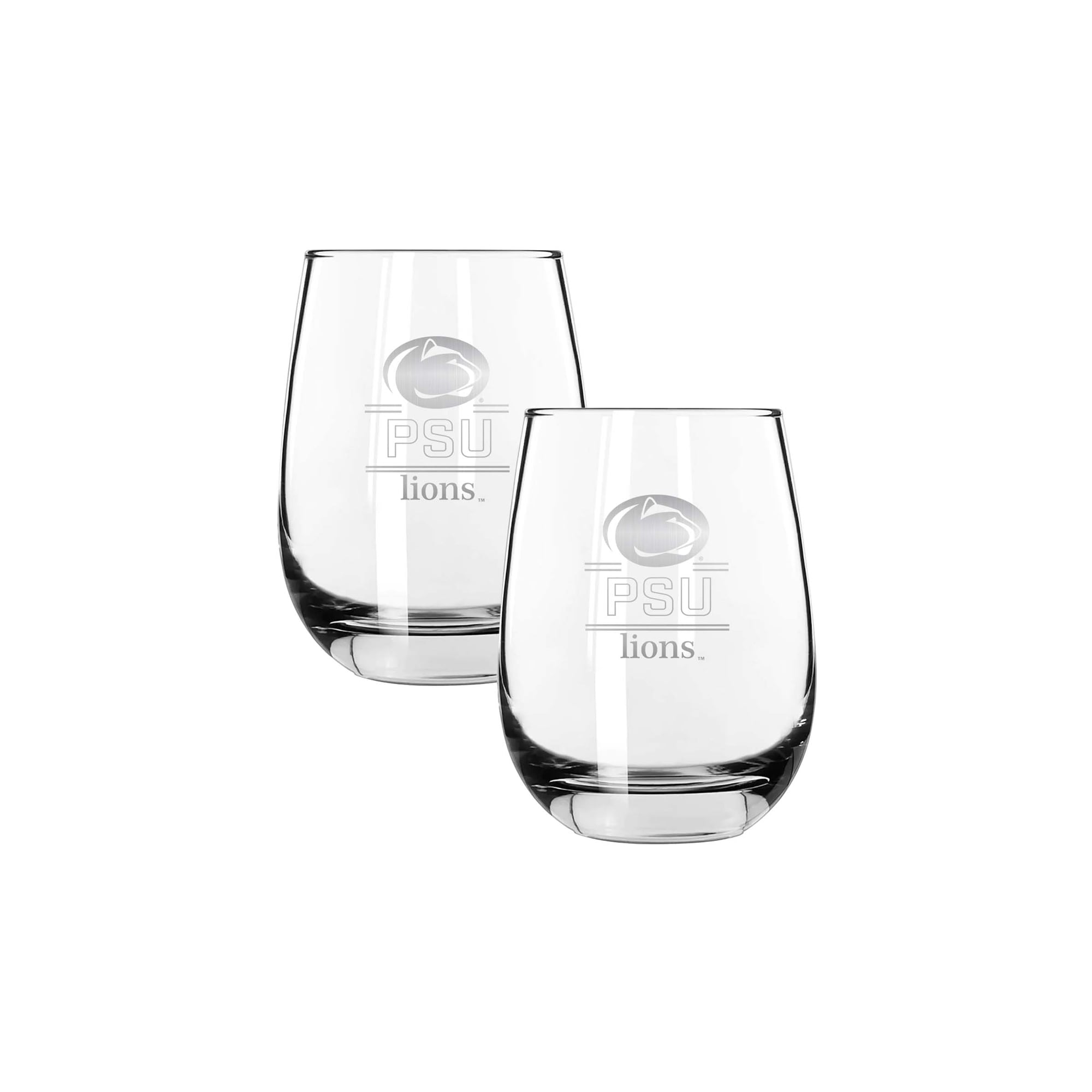 The Memory Company Penn State Nittany Lions Two-Piece 15oz. Classic Crew Stemless Wine Glass Set