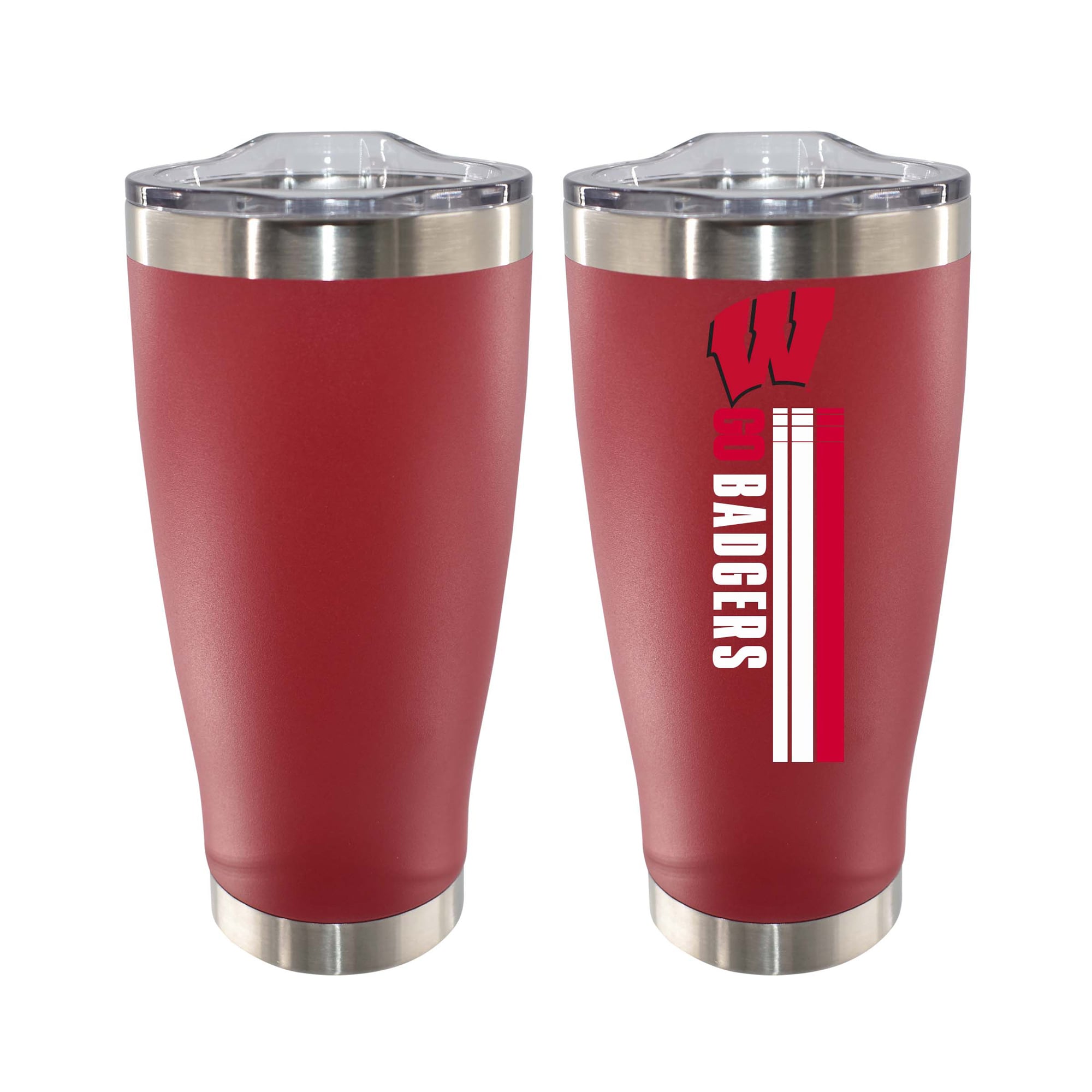 The Memory Company Wisconsin Badgers Let's Go 20oz. Stainless Steel Tumbler
