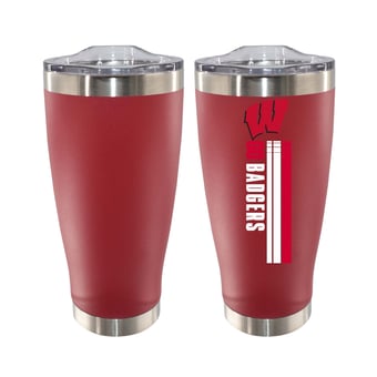 The Memory Company Wisconsin Badgers Let's Go 20oz. Stainless Steel Tumbler