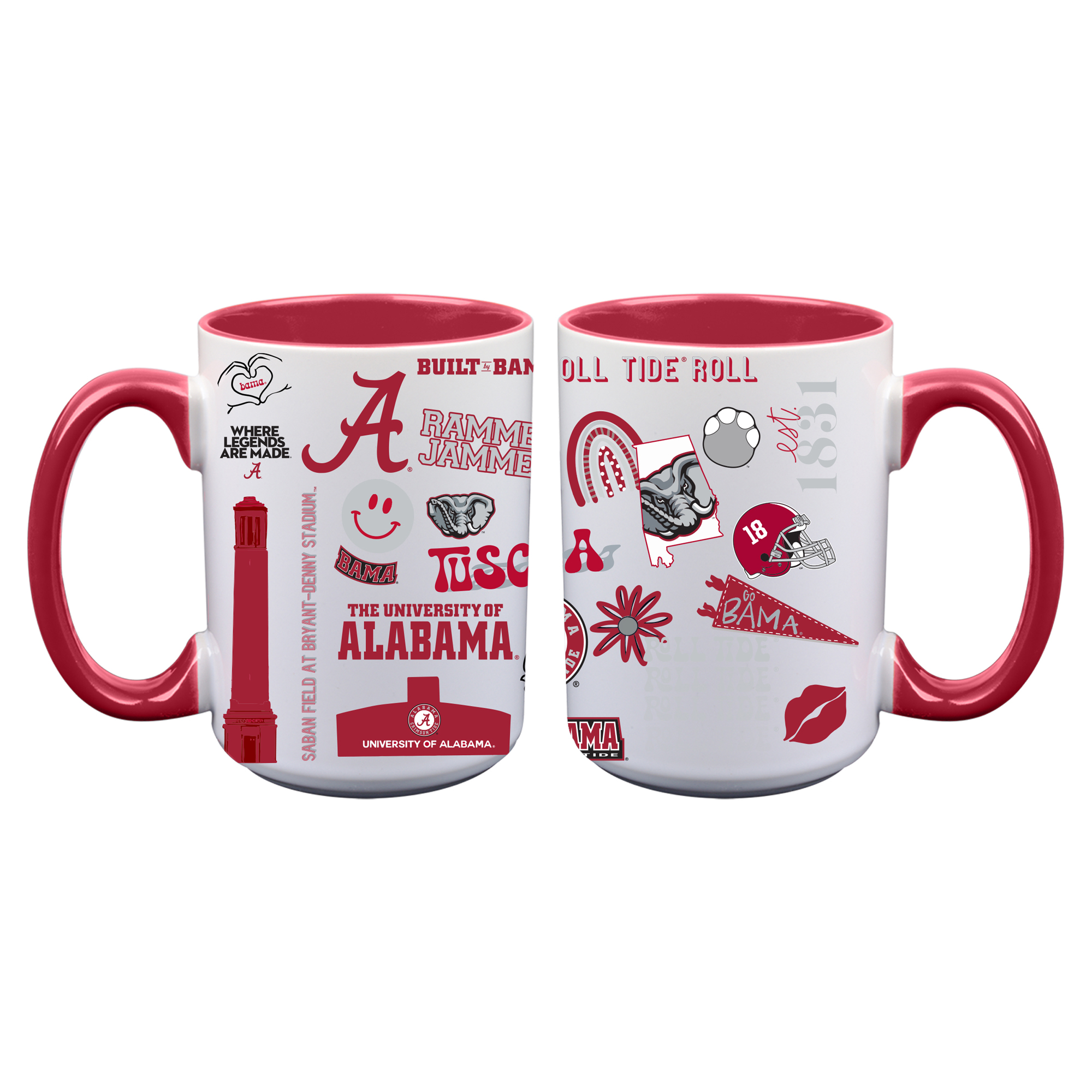 The Memory Company Alabama Crimson Tide Two-Piece 15oz. Loco Coffee Mug Set