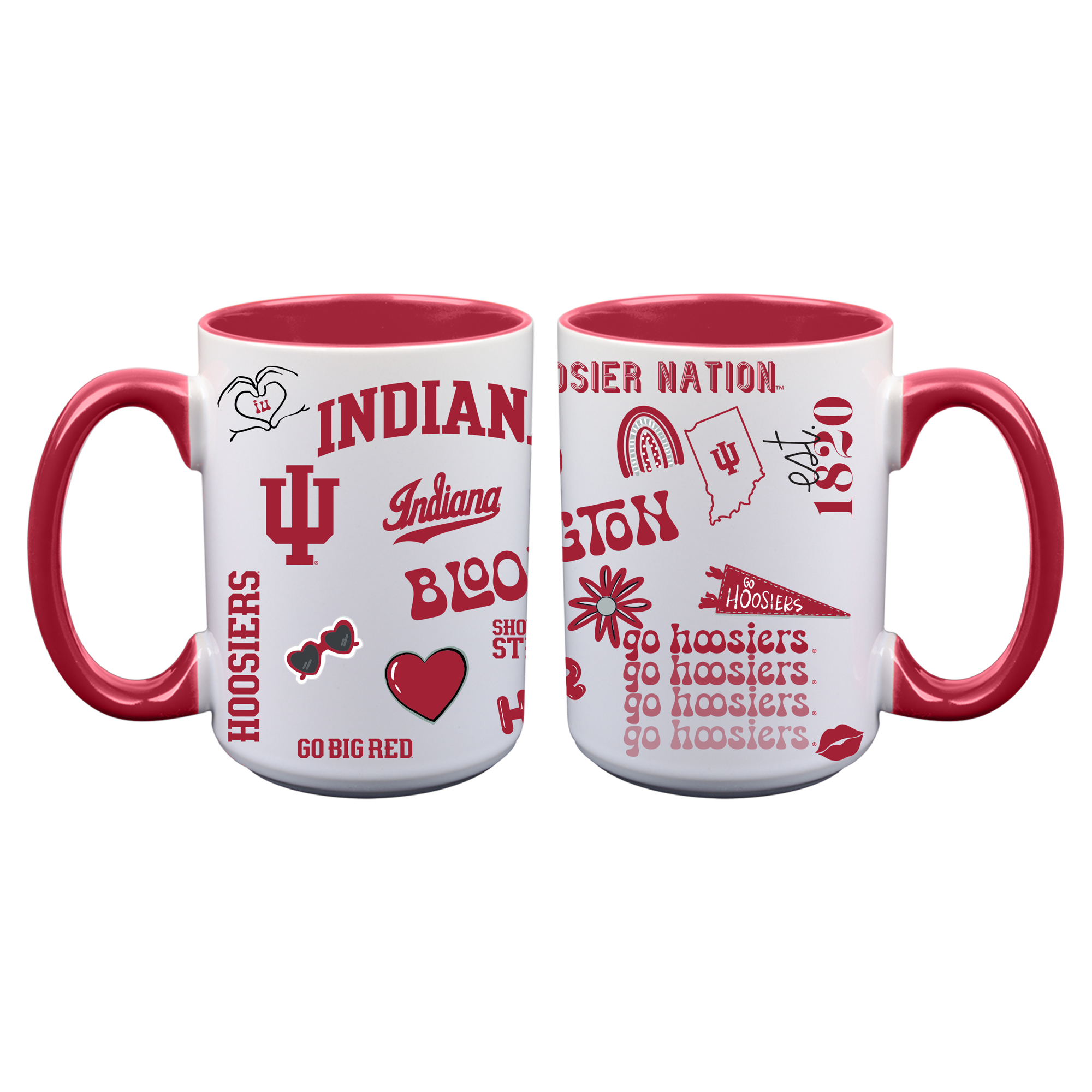 The Memory Company Indiana Hoosiers Two-Piece 15oz. Loco Coffee Mug Set