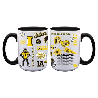 The Memory Company Iowa Hawkeyes Two-Piece 15oz. Loco Coffee Mug Set