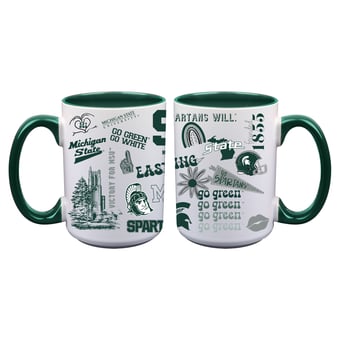 The Memory Company Michigan State Spartans Two-Piece 15oz. Loco Coffee Mug Set