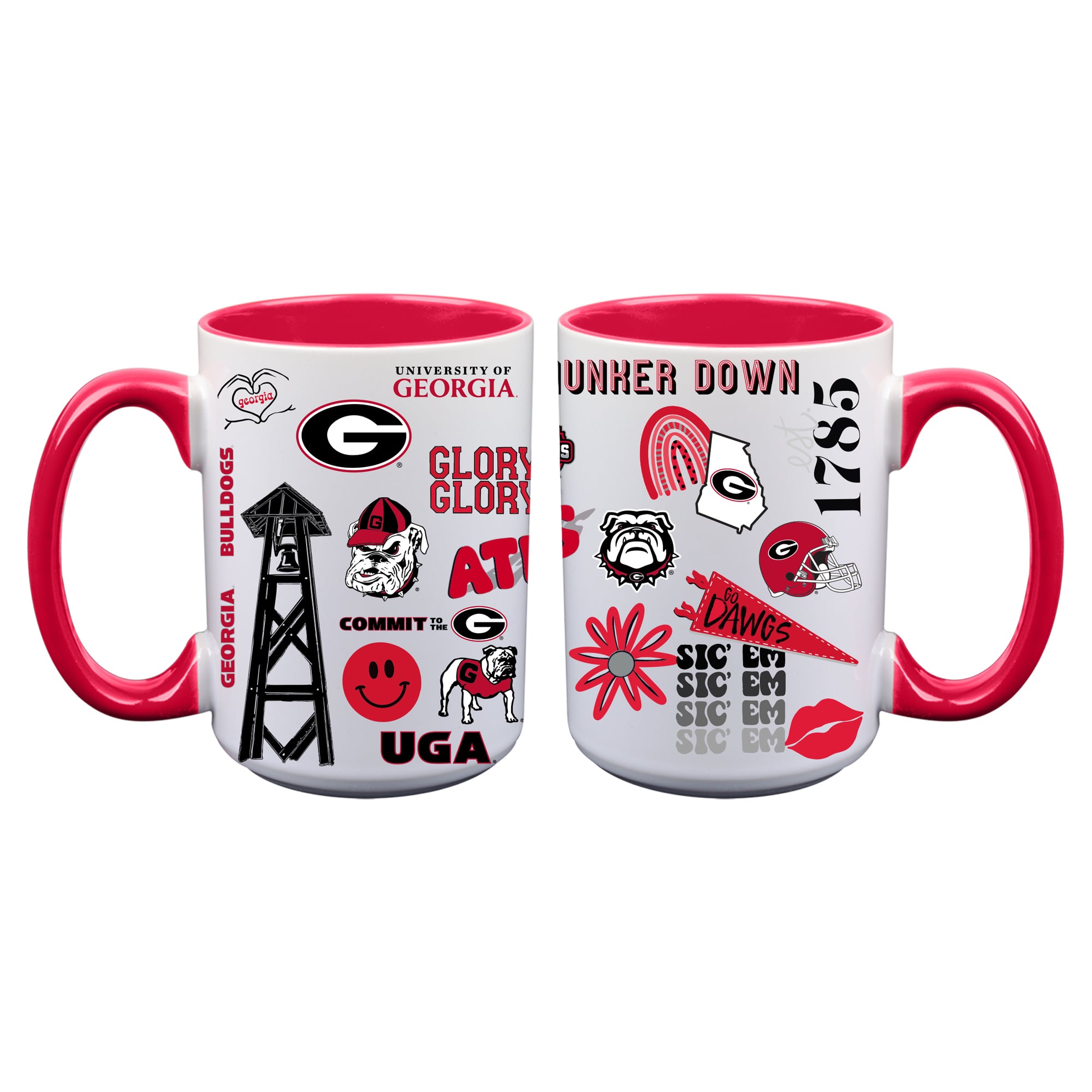 The Memory Company Georgia Bulldogs Two-Piece 15oz. Loco Coffee Mug Set