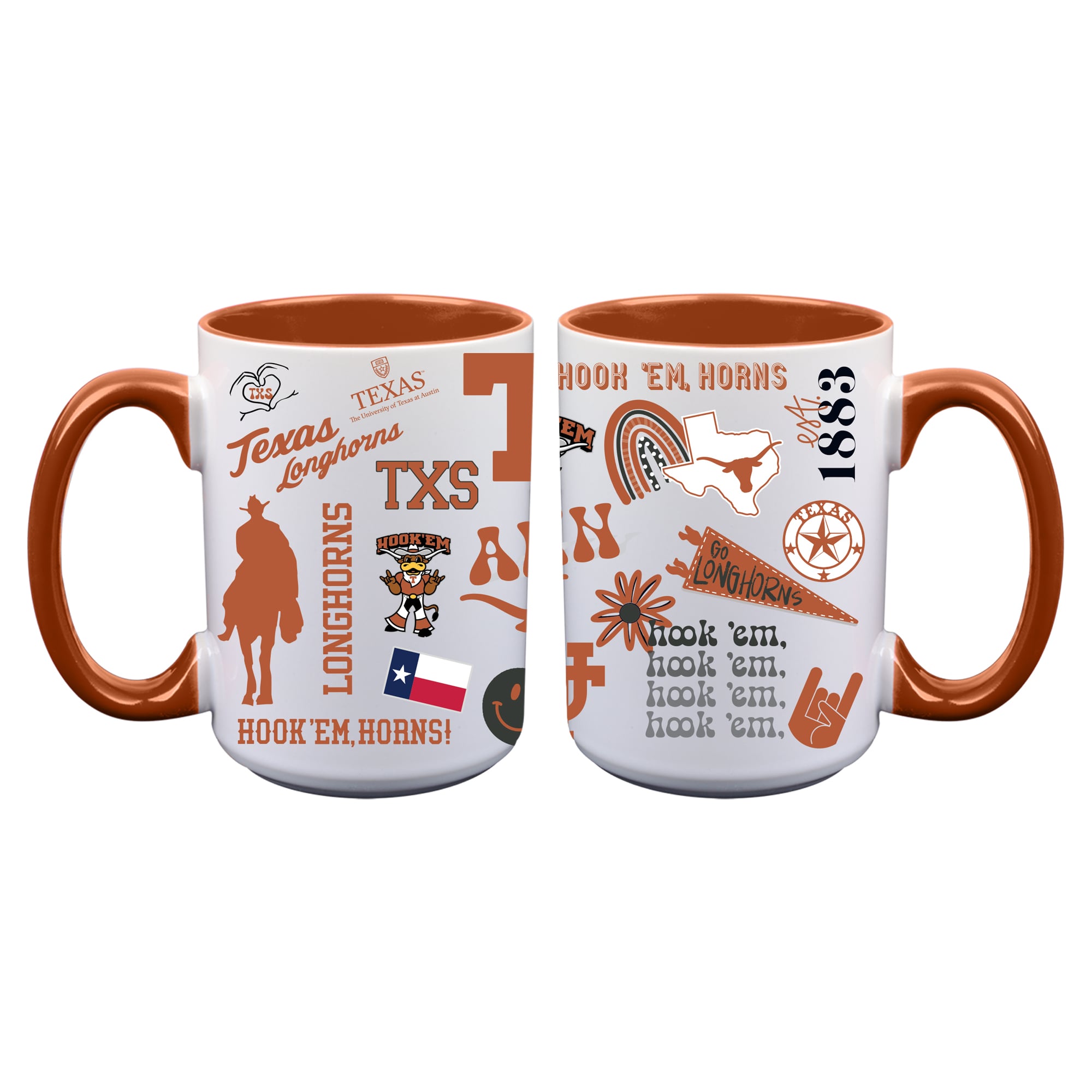 The Memory Company Texas Longhorns Two-Piece 15oz. Loco Coffee Mug Set