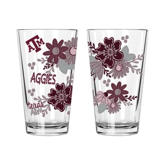 The Memory Company Texas A&M Aggies Two-Piece 16oz. Flowers Pint Glass Set
