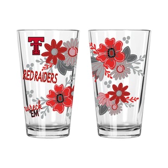 The Memory Company Texas Tech Red Raiders Two-Piece 16oz. Flowers Pint Glass Set