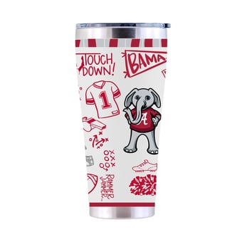 The Memory Company Alabama Crimson Tide 30oz. Sketchpad Stainless Steel Tumbler