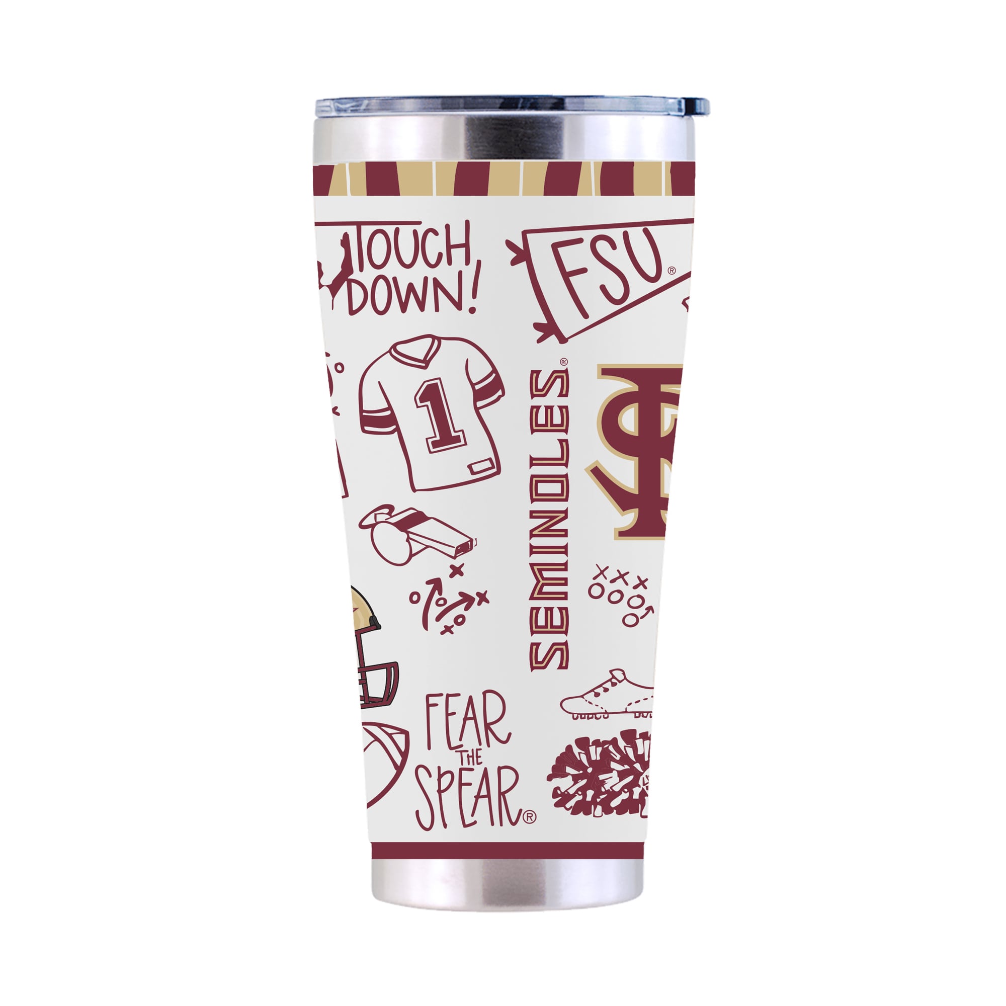 The Memory Company Florida State Seminoles 30oz. Sketchpad Stainless Steel Tumbler