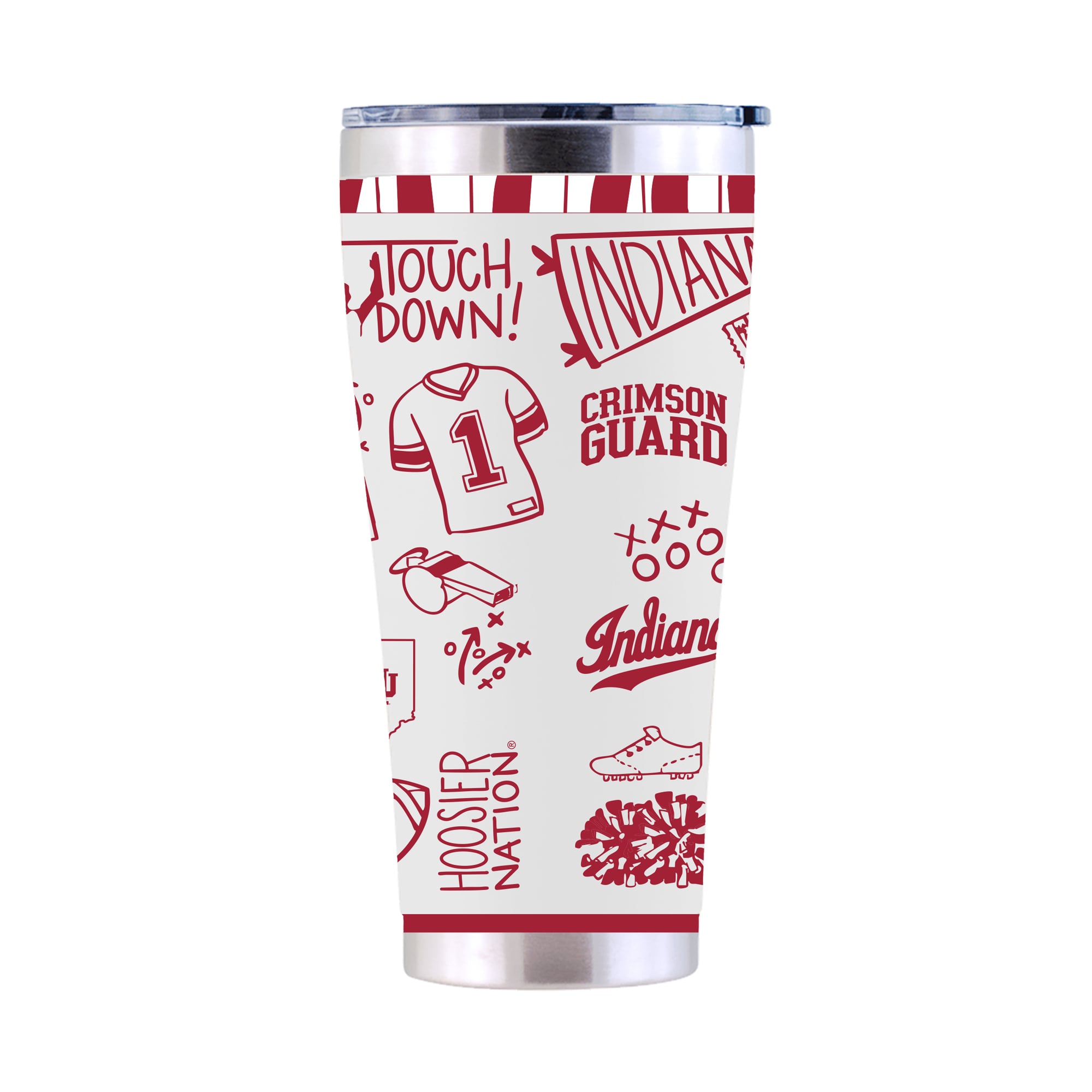 The Memory Company Indiana Hoosiers 30oz. Sketchpad Stainless Steel Tumbler