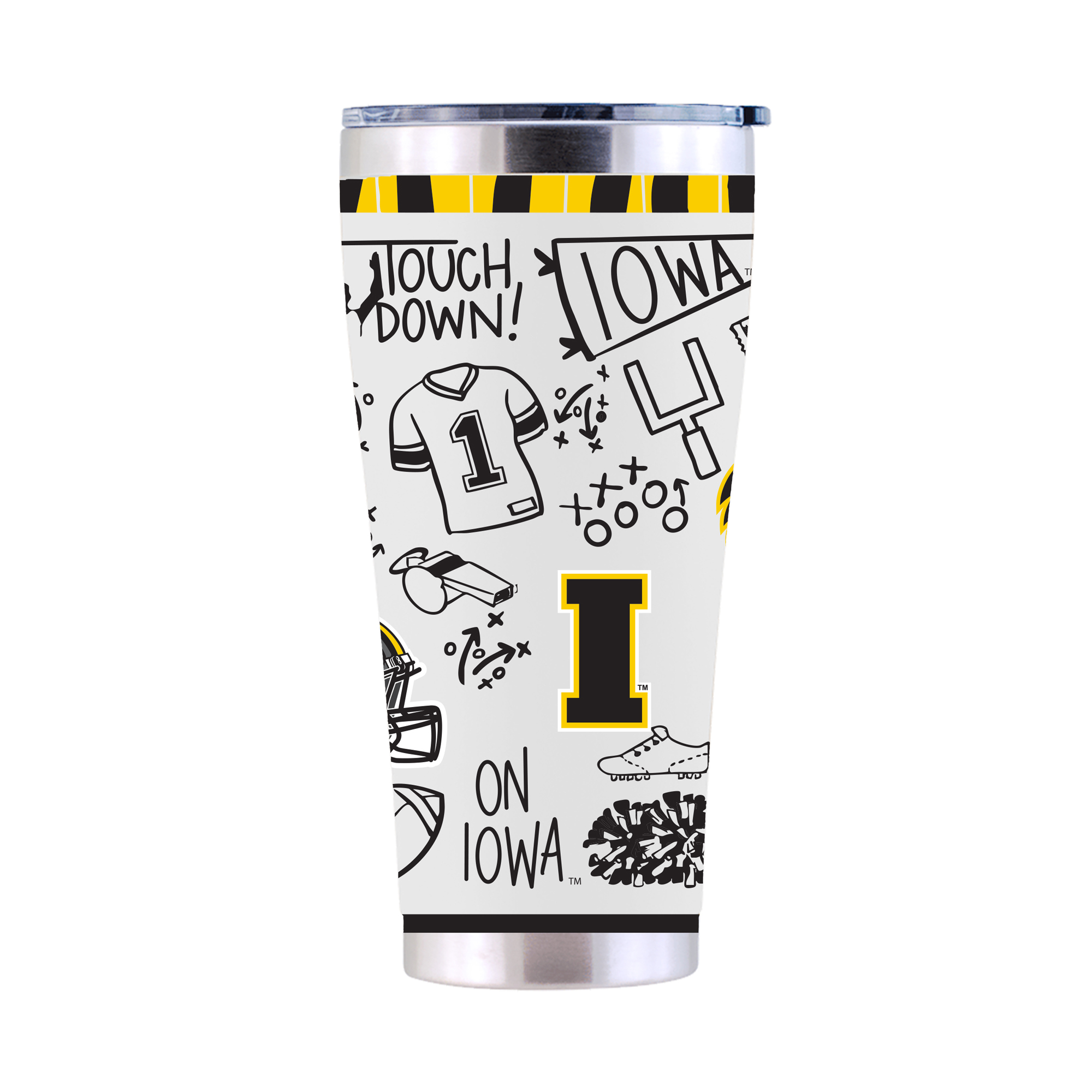 The Memory Company Iowa Hawkeyes 30oz. Sketchpad Stainless Steel Tumbler