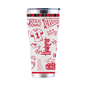 The Memory Company Nebraska Huskers 30oz. Sketchpad Stainless Steel Tumbler