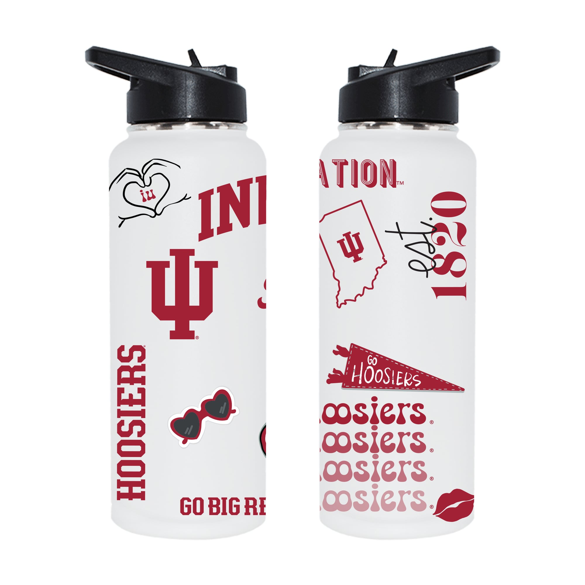 The Memory Company Indiana Hoosiers 34oz. Loco Stainless Steel Quencher Bottle