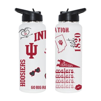 The Memory Company Indiana Hoosiers 34oz. Loco Stainless Steel Quencher Bottle