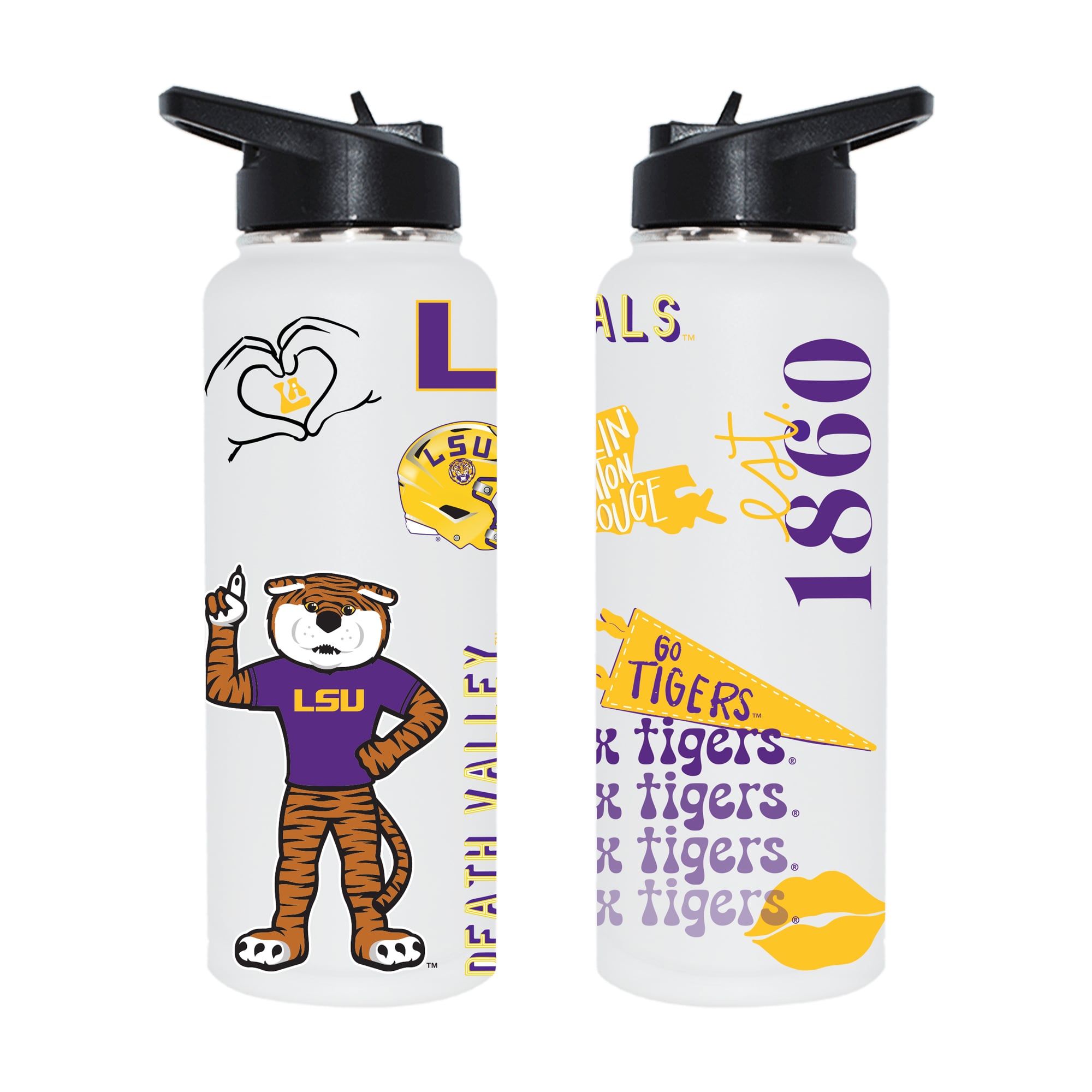 The Memory Company LSU Tigers 34oz. Loco Stainless Steel Quencher Bottle