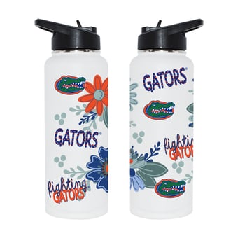 The Memory Company Florida Gators 34oz. Flowers Stainless Steel Quencher Bottle