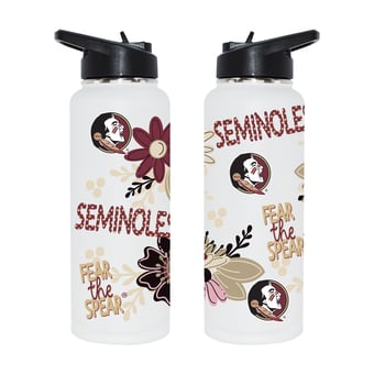 The Memory Company Florida State Seminoles 34oz. Flowers Stainless Steel Quencher Bottle