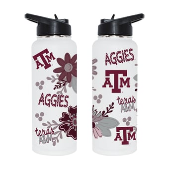 The Memory Company Texas A&M Aggies 34oz. Flowers Stainless Steel Quencher Bottle