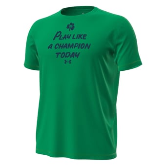 Men's Under Armour Kelly Green Notre Dame Fighting Irish PLACT Tech Stretch T-Shirt