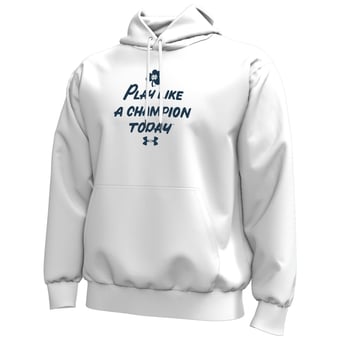 Men's Under Armour  White Notre Dame Fighting Irish Core Icon Fleece Pullover Hoodie