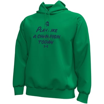 Men's Under Armour  Kelly Green Notre Dame Fighting Irish Core Icon Fleece Pullover Hoodie