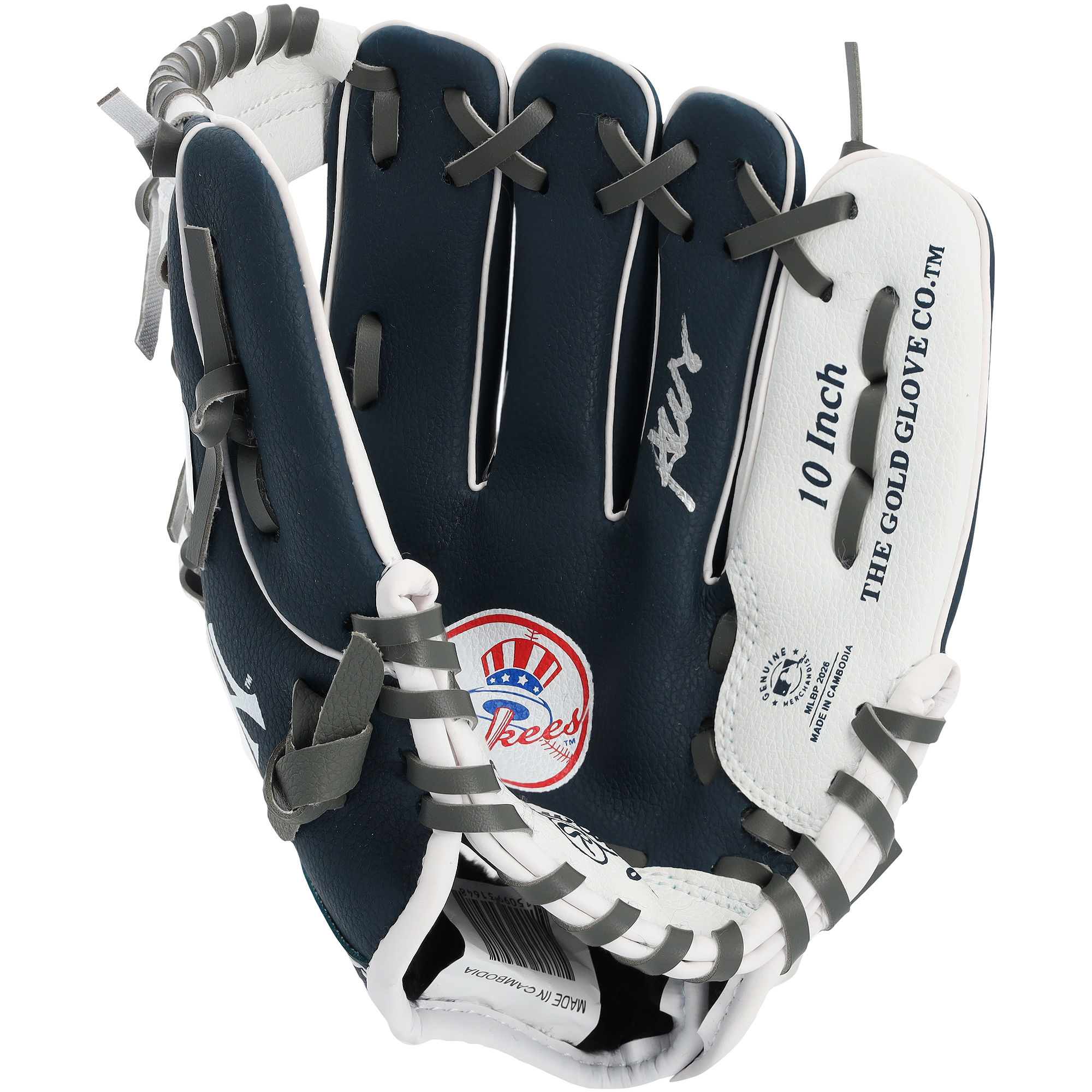 Austin Wells New York Yankees Autographed Rawlings 10" Collectible Team Logo Glove