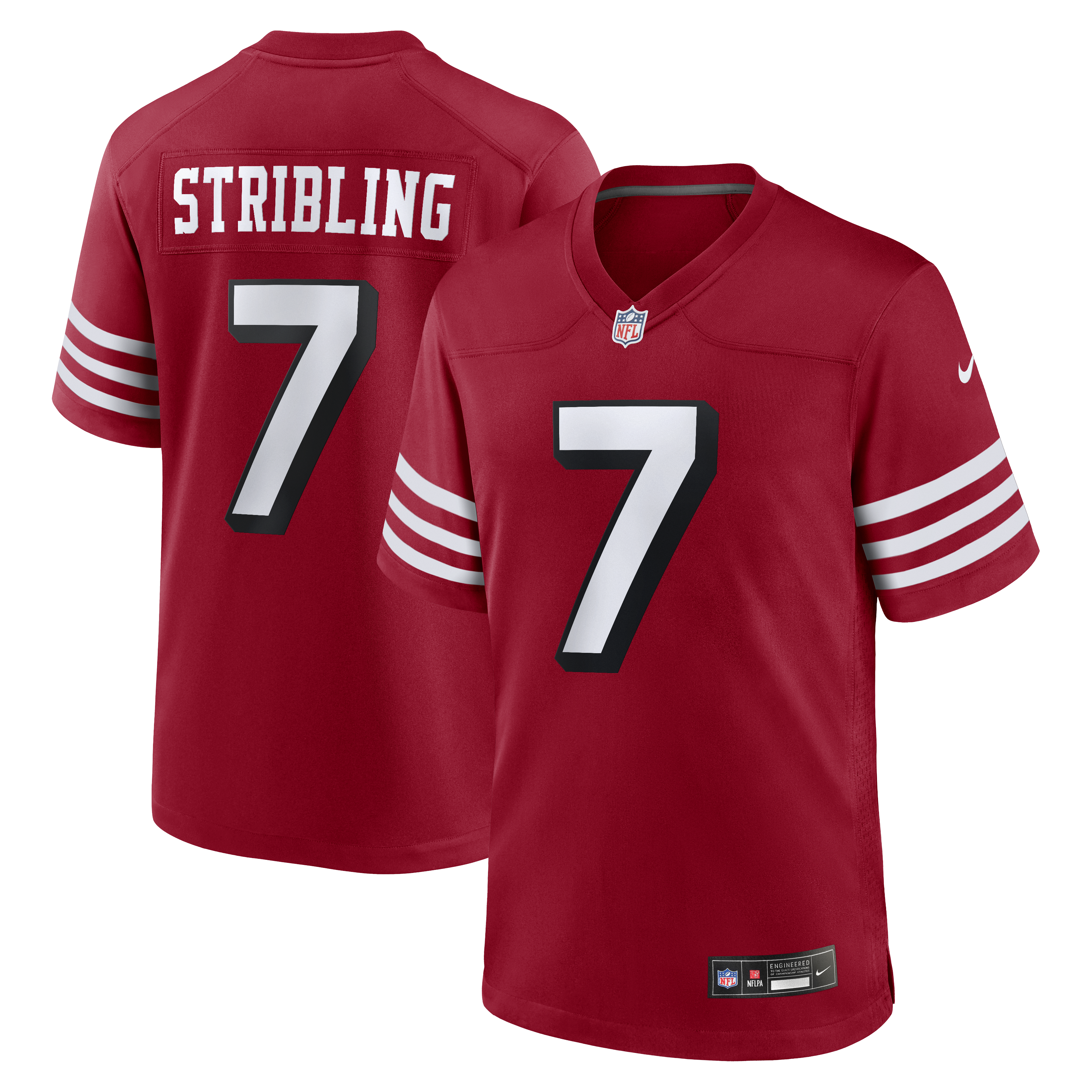 Men's Nike De'Zhaun Stribling Scarlet San Francisco 49ers Alternate Game Jersey