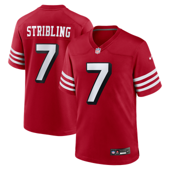 Men's Nike De'Zhaun Stribling Scarlet San Francisco 49ers Alternate Game Jersey