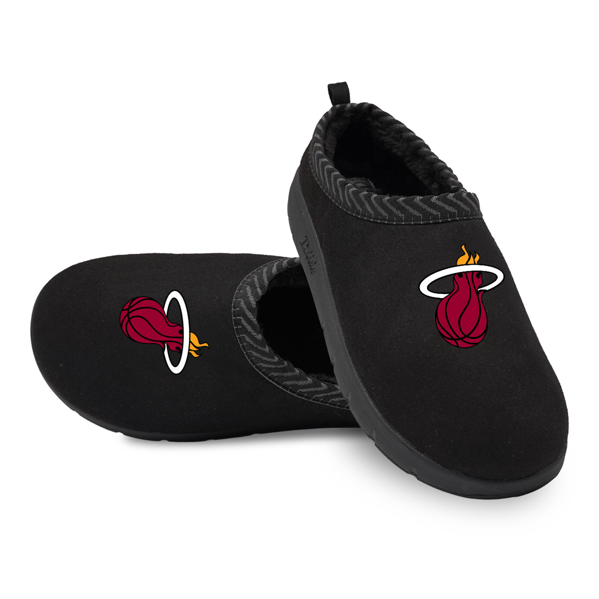 Unisex ISlide Black Miami Heat Primary Logo Mission Slippers